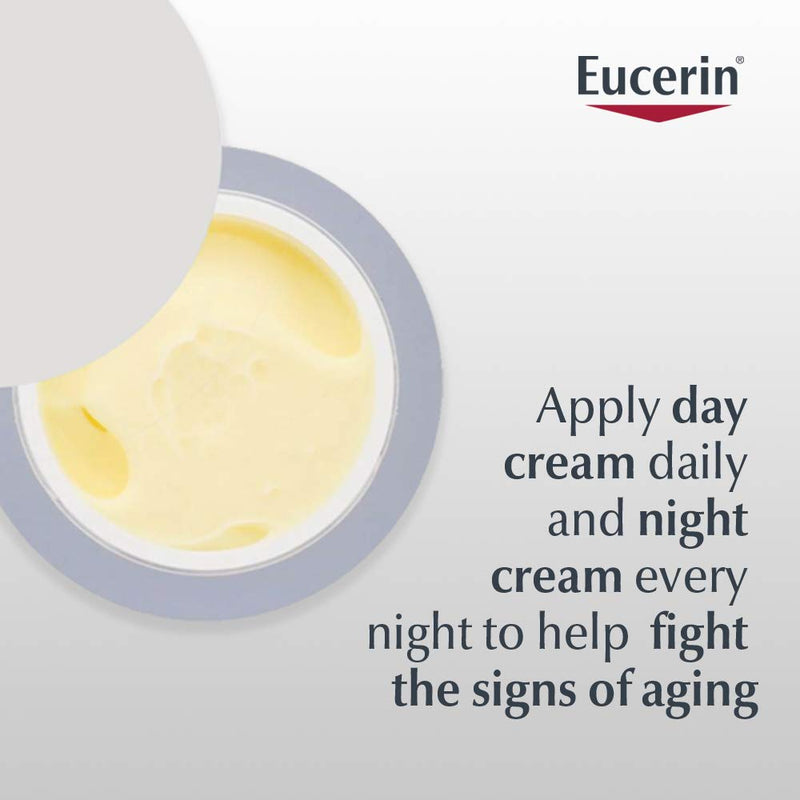 Eucerin Q10 Anti Wrinkle Day Face Cream + Night Cream | 1.7 Oz (2 Pack) Eucerin