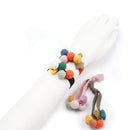 Womens Girls 4 Pack Colorful Small Pom Pom Balls and Star Elastic Hair Ties Rings Ponytail Holder Hair Accessories Phoebe's Accessories