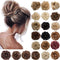 S-noilite Hair Bun Extensions Messy Wavy Curly Dish Donut Scrunchie Hairpiece Accessories Chignons Updo Ponytail Pony Tail Synthetic Hair Extension for Women/30G 1 Count Light Brown & Ash Blonde S-noilite Store