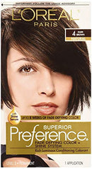L'Oreal Paris Superior Preference Fade-Defying + Shine Permanent Hair Color, 4 Dark Brown, Pack of 1, Hair Dye L'Oreal Paris