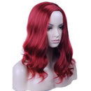 Short Curly Bob Wig Charming Women Girls Beach Wave Wigs for Cosplay Costume Party Wig Cap Included (Wine Red) BERON Store