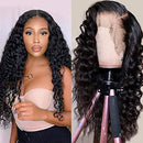 QTHAIR 14A Lace Closure Wigs (20 Inch) Brazilian Deep Wave Human Hair Wigs 4x4 Wigs for Black Women Pre Plucked with Baby Hair QTHAIR