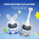 Well Before Kids U Shaped Electric Toothbrush with 5 Brush Heads, Ultrasonic, 5 Modes, IPX7 Waterproof Design (Spaceman, Grey Ages 2-7) Infinity Warehouse