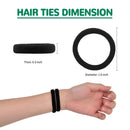 Black Hair Ties for Women, IKOCO 50Pcs Men Ponytail Holder Cotton Seamless Hair Bands No Crease Damage Elestic Fabric Hair Ties for Women and Men IKOCO