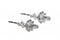 Lux Accessories Clear Flower Bridal Pave Faux Pearl Hair Clip Bobby Pin (2pc) LUX ACCESSORIES