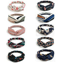 DRESHOW 10 Pack Boho Headbands for Women Vintage Cross Elastic Head Wrap Hair Accessories DRESHOW