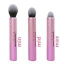 Real Techniques Custom Slide Makeup Brush Cheek Kit For Blush, Bronzer, and Highligher, 3 Settings for Sheer, Medium, or Focused Application Real Techniques