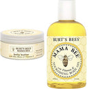 Burt's Bees Mama Bee Belly Butter, Fragrance Free Lotion, 6.5 Ounce Tub + 100% Natural Mama Bee Nourishing Body Oil, 4 Fl Oz Burt's Bees