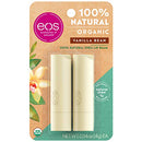 eos 100% Natural & Organic Lip Balm Sticks- Vanilla Bean, All-Day Moisture, Dermatologist Recommended, 0.14 oz, 2-Pack eos