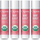 Cliganic Organic Lip Balm - Mint Burst (Pack of 4) Cliganic