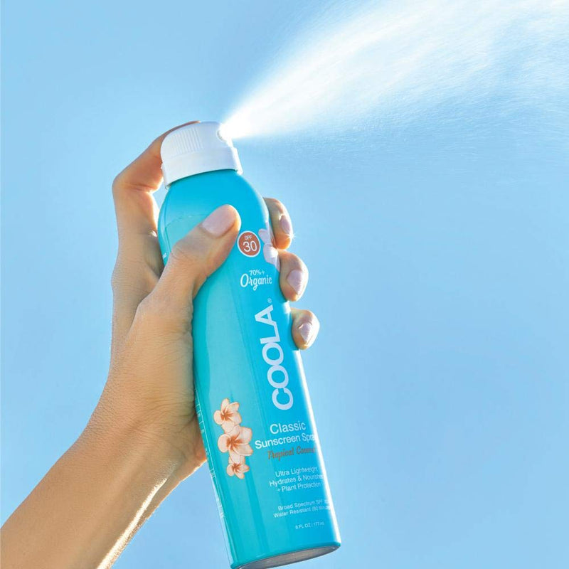 COOLA Organic Sunscreen Body Spray, Broad Spectrum SPF 30, Reef-Safe, Tropical Coconut martinandmark.com