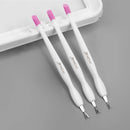 IVON 3 Pack Nail Cuticle Trimmer Pusher Remover, Double End & Plastic Handle (White) IVON