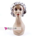 ELIHAIR Stain Bonnet Silky Sleep Cap Adjustable Satin Cap for Night Sleeping Hair Bonnet Reversible Double Layer Champagne/Grey ELIHAIR