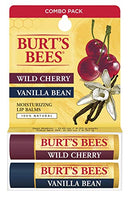 Burt's Bees 100% Natural Lip Balm, Wild Cherry and Vanilla Bean Blister Box, 0.3 Ounce, 2 Count Burt's Bees