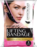 Reusable Face Slimming Strap Double Chin Reducer V Line Mask Chin Up Patch Chin Mask V Up Contour Tightening Firming Face Lift Tape Neck Bandage V-Line Lifting Patches V Shaped Belt SWISSÖKOLAB Store