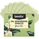 Teenitor Oil Blotting Sheets, 100 Sheets Green Tea Oil Absorbing Tissues Paper, Large 10cmx7cm Oil Blotters Teenitor