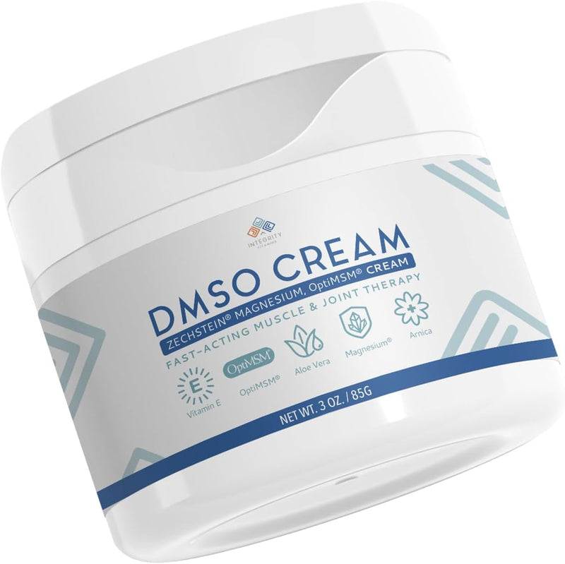 DMSO Cream 99.9% Pure Pharmaceutical Grade | Muscle, Joint & Skin Support | Fast-Absorbing Zechstein® Magnesium, OptiMSM®, Arnica, Aloe Vera, Vitamin E | Non-Greasy 3 oz (1 Pack) Infinity Warehouse