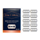 King C. Gillette Double Edge Safety Razor Blades 10 count, Stainless Steel Platinum Coated Blades King C. Gillette