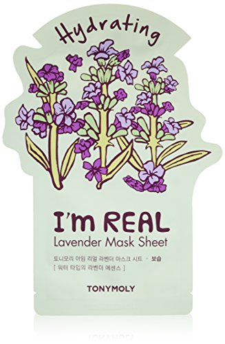 TONYMOLY I'm Real Lavender Hydrating Mask Sheet, Pack of 1 TONYMOLY