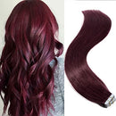 40 Pieces 100g Tape In Hair Extensions Real Human Hair Invisible Seamless Skin Weft Double Side Tape Remy Human Hair Hightlight Balayage Natural Long Straight For Women (16'',