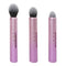 Real Techniques Custom Slide Makeup Brush Cheek Kit For Blush, Bronzer, and Highligher, 3 Settings for Sheer, Medium, or Focused Application Real Techniques