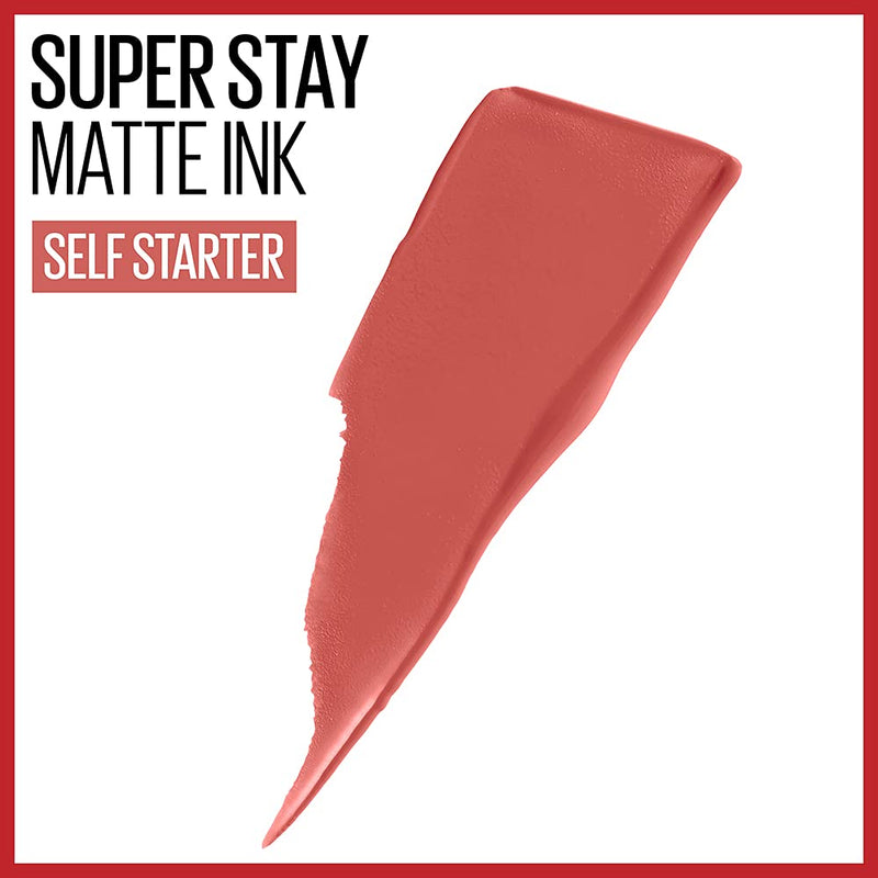 Maybelline New York SuperStay Matte Ink Liquid Lipstick, City Edition, Self-Starter, 0.17 Ounce Maybelline New York