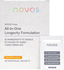 NOVOS Core Longevity Mix, Anti-Aging Supplement, Drink Powder Packet Orange Flavor - Skin Support, Energy, Mood Support, Sleep and Cognition Support - 30 Servings Infinity Warehouse
