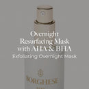 Borghese Overnight Resurfacing Mask With AHA & BHA - Leave-On Exfoliating Mask with Glycolic Acid, Lactic Acid, & Hyaluronic Acid, For All Skin Types Infinity Warehouse