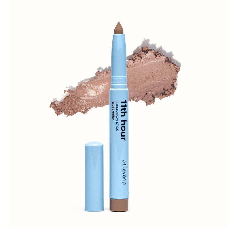 Alleyoop 11th Hour Cream Eyeshadow Sticks - Taupe Dollar (Matte) - Award-winning - Smudge-Proof and Crease Proof for Over 11 Hours - Easy-To-Apply and Compact for Travel - Cruelty-Free & Vegan, 0.05 Oz ALLEYOOP