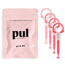 2 in 1 Clear Aligner Chewies and Removal PUL Tool Combo for Invisalign Removable Braces and Trays By The Pultool (4 Pack, Pink) The Pultool