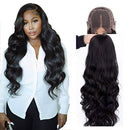 Body Wave Lace Front Wigs Human Hair for Black Woman Lace Closure Wigs 150% Density Brazilian Virgin Hair Glueless 4x4 Body Wave Wigs Pre Plucked with Baby Hair Natural Color (22 Inch) Heng Fan