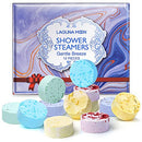 Lagunamoon Shower Steamers Aromatherapy Set of 12 for Relaxation, Shower Bomb with Essential Oils for Home Spa, Perfect Self Care Gifts for Women, Relaxation Gifts for Moms Lagunamoon