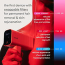 Nood™ NEW Flasher Pro — IPL Laser Hair Removal Device & Anti-Aging Red Light Therapy for Women & Men — Pain-free, Permanent, Visible Results After First Use & Works Everywhere Hair Grows — Matte Black Infinity Warehouse