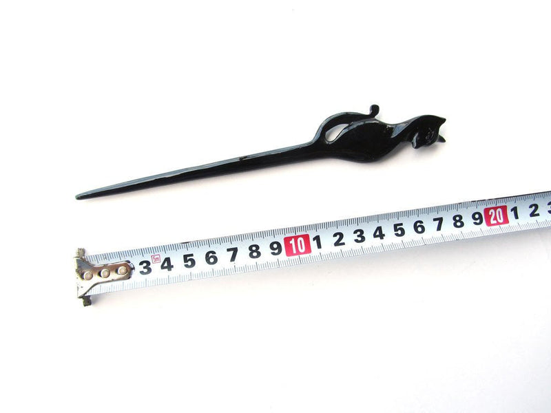Marycrafts Black Buffalo Horn Hair Stick, Hair Accessories, Hair sticks for women Handmade 7.2" Marycrafts