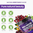 NAD+, Resveratrol, Berberine, & Biotin Anti-Aging Gummy - Hair, Skin, Nails & Joint Supplement - Collagen Peptides, Keratin, Zinc, Vitamin K2 & D3 Gummies -Regeneration- Non-GMO - Made in USA 60 Count Infinity Warehouse