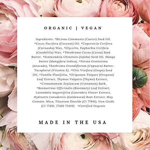 Mom's Secret Natural Lipstick, Organic, Vegan, Gluten Free, Cruelty Free, Made in the USA, 0.15 oz. (Radiant Rose) Mom's Secret