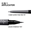 Music Flower Eyebrow Pencil Tint 1.5mm Ultra-Fine Microblading Pen 24h Long-lasting with Eyebrow Brush (Pack of 2, Dark grey+Soft grey) Music Flower Store