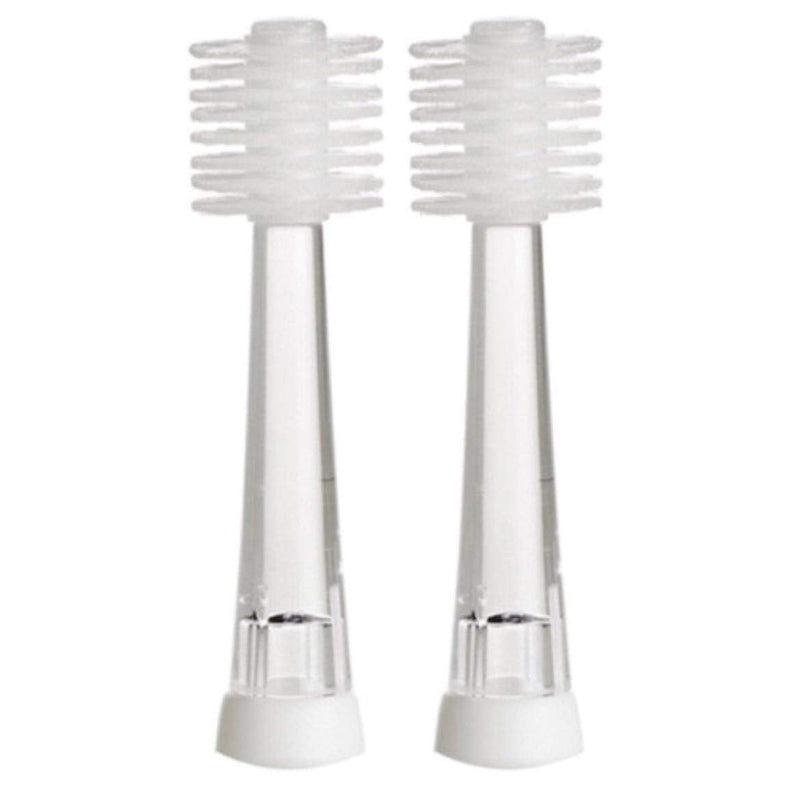 Brilliant Lumi Travel Sonic Toothbrush Replacement Heads - Round Brush Head with Super-Fine Micro Bristles, 2 Heads Brilliant