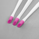 IVON 3 Pack Nail Cuticle Trimmer Pusher Remover, Double End & Plastic Handle (White) IVON