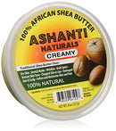 ASHANTI NATURALS 100% SOFT AND CREAMY NATURAL AFRICAN SHEA BUTTER, WHITE, 8 OZ. Ashanti Naturals