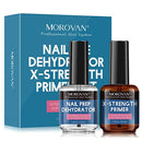 Morovan Nail Prep Dehydrator and Nail Primer X-strength, No Burn Non Acid Protein Bond Primer for Acrylic Powder and UV Gel Nail Polish Poly Gel Hard Gel 0.5oz Morovan