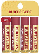 Burt's Bees 100% Natural Moisturizing Lip Balm, Pomegranate with Beeswax and Fruit Extracts - 4 Tubes Burt's Bees