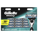 Gillette Mach3 Mens Razor Blade Refills, 15 Count, Designed for Sensitive Skin Gillette