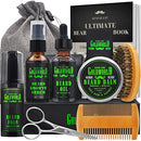 Beard Kit,Beard Growth Kit,Beard Grooming Kit,w/Beard Foam/Shampoo/Wash,Growth Serum,Oil,Balm Conditioner,Brush,Comb,Mustache Scissor,Storage Bag,E-Book,Beard Care&Trimming Kit Gifts for Men Him GoldWorld