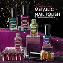 Morovan Fingernail Nail Polish Set: Holographic Metallic Ombre Lacquer Air Dry Nail Polish Regular Nail Pack 0.27oz Glitter Finger Nail Bulk Toenail Polish Kit Halloween Fall Gift for Women Infinity Warehouse