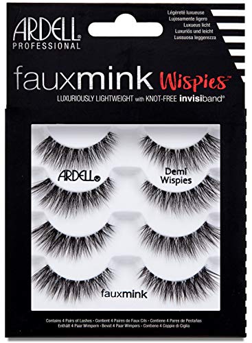 Ardell False Lashes Faux Mink Demi Wispies Multipack, 1 pk x 4 pairs Ardell