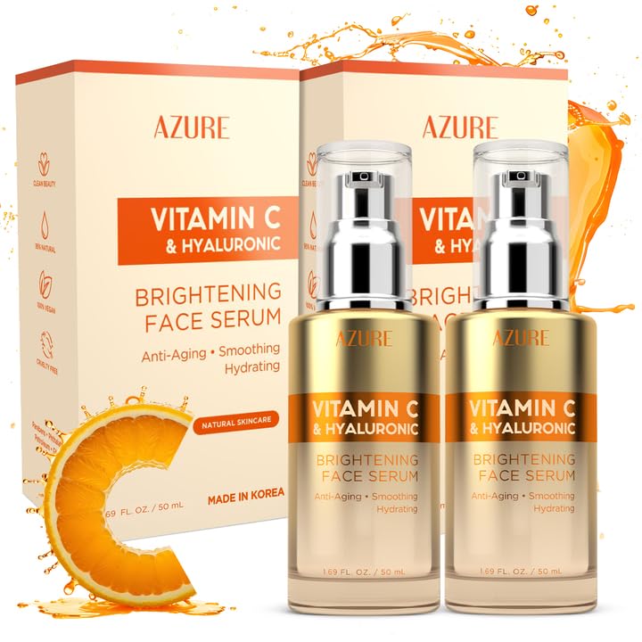 Azure Cosmetics Hyaluronic Acid Serum For Face - Ultra Hydrating, Dermatologist Tested, Anti-Aging Moisturizer for Dark Spots, Fine Lines & Wrinkles - Vegan, Clean Beauty, Korean Skin Care - 1.69 oz Infinity Warehouse
