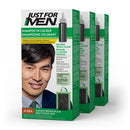 Just For Men Shampoo-In Color, Mens Hair Dye with Vitamin E for Stronger Hair - Darkest Brown Black, H-50A, 3 Pack (Formerly Original Formula) Just for Men