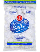 DecorRack 100 Cotton Balls, 100% Pure Cotton for Nail Polish and Make-Up Removal, Applying Oil Lotion or Powder, Perfect for Multi-Purpose Use, Soft and Absorbent (100 Count) DecorRack