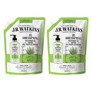 J.R. Watkins Gel Hand Soap Refill Pouch, Scented Liquid Hand Wash for Bathroom or Kitchen, USA Made and Cruelty Free, 34 fl oz, Aloe & Green Tea, 2 Pack J.R. Watkins